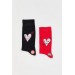 Sevgili Çorabı Yazılı Dode Flora Soket Çorabı 2 Li