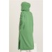 Atlas Kapşonlu Uzun Sade Basic Sweatshirt - 03007 - Fıstık Yeşili