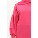Hira Balon Kol Midi Boy Sade Basic Sweatshirt - 3031 - Fuşya
