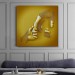 3D Efekt Altın İnsan Kanvas Tablo, Altın Duvar Dekoru, Altın Gold Efekt Karışık/Çok Renkli 70 X 70