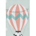 3’Lü Tablo Balonla Uçan Sevimli Hayvanlar Temalı Dekoratif Duvar Kanvas Tablo Seti Beyaz 35 X 50