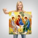 Andrei Rublev Tarafından Kutsal Üçleme Kanvas Tablo, Hristiyan Kilise Hediyesi Karışık/Çok Renkli 50 X 50