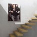 Atatürk Portre Tablosu Mustafa Kemal Atatürk Dikdörtgen Dekoratif Kanvas Tablo Siyah 50 X 70
