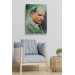 Atatürk Portre Tablosu Mustafa Kemal Atatürk Dikdörtgen Dekoratif Kanvas Tablo Yeşil 35 X 50