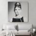 Audrey Hepburn'ün Siyah Bayaz Kanvas Tablosu Karışık 70 X 70