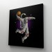 Ay'da Basketbol Oynayan Astronot Kanvas Tablo Karışık 50 X 50