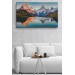 Bachalpsee Gölü Ve İsviçre Alpleri Dekoratif Kanvas Duvar Tablosu Karışık 125 X 70