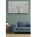 Beyaz Gelincik Ağacı Dekoratif Kanvas Duvar Tablosu Karışık 125 X 70