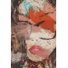 Çağdaş Sanat Kadın Portresi Yağlıboya Görünüm Dekoratif Kanvas Duvar Tablosu Karışık 125 X 70