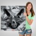 Çığlık Atan Çıplak Güzel Kadın Kanvas Tablo, Siyah Beyaz Poster Karışık/Çok Renkli 50 X 50