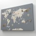 Çocuk Odası İçin Dekoratif Dünya Haritası Kanvas Tablo ( Tek Parça ) Karışık 50 X 70