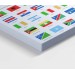 Dünya Haritası Ayrıntılı Eğitici-Öğretici Sembollü Bayraklı Dekoratif Kanvas Tablo 2835 Karışık 95 X 55