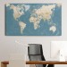 Dünya Haritası  Dekoratif Kanvas Tablo 1040 ( Tek Parça ) Karışık 125 X 70