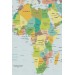 Dünya Haritası  Dekoratif Kanvas Tablo 1041 Karışık 125 X 70