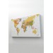 Dünya Haritası  Dekoratif Kanvas Tablo 1042 Karışık 125 X 70
