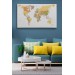 Dünya Haritası  Dekoratif Kanvas Tablo 1042 Karışık 150 X 85