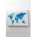 Dünya Haritası  Dekoratif Kanvas Tablo 1051 Karışık 125 X 70