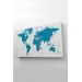 Dünya Haritası  Dekoratif Kanvas Tablo 1052 Karışık 125 X 70