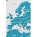 Dünya Haritası  Dekoratif Kanvas Tablo 1052 Karışık 125 X 70