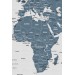 Dünya Haritası  Dekoratif Kanvas Tablo 1062 Karışık 125 X 70