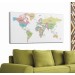 Dünya Haritası  Dekoratif Kanvas Tablo 1077 Karışık 125 X 70