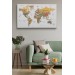 Dünya Haritası Dekoratif Kanvas Tablo Son Derece Detaylı Ve Eğitici 1585 Karışık 125 X 70
