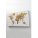 Dünya Haritası Dekoratif Kanvas Tablo Son Derece Detaylı Ve Eğitici 1595 Karışık 125 X 70