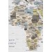 Dünya Haritası Dekoratif Kanvas Tablo Son Derece Detaylı Ve Eğitici1584 Karışık 125 X 70