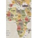 Dünya Haritası Kanvas Tablo  Ülke Başkentli Ve Okyanus Detaylı Dekoratif Tablo 2745 Karışık 150 X 85