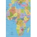 Dünya Haritası Meridyenli  Dekoratif Kanvas Tablo 1068 Karışık 150 X 85