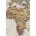 Dünya Haritası Son Derece Ayrıntılı Eğitici Ve Öğretici Okyanuslu Dekoratif Kanvas Tablo 2551 Karışık 150 X 85