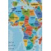 Dünya Haritası Ülke Başkentli Okyanuslu Ve Dekoratif Kanvas Tablo 2261 Karışık 125 X 70