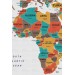 Dünya Haritası Ülke Bayraklı Ve Başkentli Kanvas Tablo 1923 Karışık 150 X 85