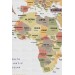 Dünya Haritası Ülke Bayraklı Ve Başkentli Kanvas Tablo 1935 Karışık 125 X 70