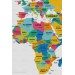  Dünya Haritası Ülke Bayraklı Ve Dekoratif Kanvas Tablo 2395 Karışık 125 X 70
