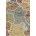 Duvar Örtüsü Detaylı Güncel Türkiye Haritası Kaliteli Kanvas Duvar Halısı Kahverengi̇ 