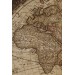 Duvar Örtüsü Eski Wintage Dünya Haritası Kaliteli Kanvas Duvar Halısı Kahverengi̇ 