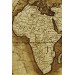Duvar Örtüsü Eski Wintage Dünya Haritası Kaliteli Kanvas Duvar Halısı Kahverengi̇ 
