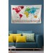 Duvar Örtüsü / Halısı Bayrak Detaylı Türkçe Güncel Dünya Haritası  Beyaz 