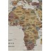 Duvar Örtüsü / Halısı Detaylı Güncel Türkçe Pastel Dünya Haritası   Kahverengi̇ 