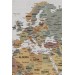 Duvar Örtüsü / Halısı Detaylı İngilizce Güncel Dünya Haritası  Karışık 