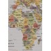 Duvar Örtüsü / Halısı Detaylı Türkçe Güncel Dünya Haritası Kaliteli Kanvas Kumaş Beyaz 