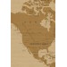 Duvar Örtüsü / Halısı Eskitme Vintage Kanvas Kumaş Dünya Haritası Karışık 