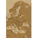 Duvar Örtüsü / Halısı Eskitme Vintage Kanvas Kumaş Dünya Haritası Karışık 
