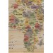 Duvar Örtüsü / Halısı Güncel İngilizce Pastel Dünya Haritası Ahşap Görünümlü Kahverengi̇ 
