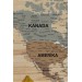 Duvar Örtüsü / Halısı Güncel Türkçe Dünya Haritası Ahşap Görünümlü Kahverengi̇ 