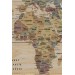 Duvar Örtüsü / Halısı Güncel Türkçe Dünya Haritası Ahşap Görünümlü Kahverengi̇ 