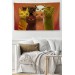 Duvar Örtüsü Renkli Sevimli Kediler Kaliteli Kanvas Duvar Halısı Kahverengi̇ 