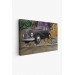 Duvardan Fırlayan Klasik Araba Dekoratif Kanvas Duvar Tablosu Karışık 125 X 70