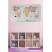Eğitici Dünya Haritası Dünya Atlası Çocuk Ve Bebek Kız Çocuğu Odası Duvar Sticker Karışık Tek Ebat